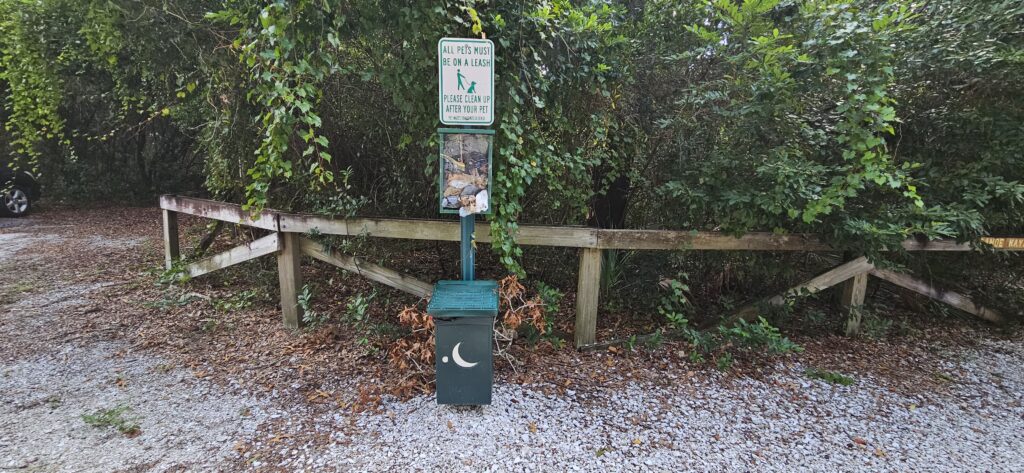 North Anclote River Nature Park dog waste station