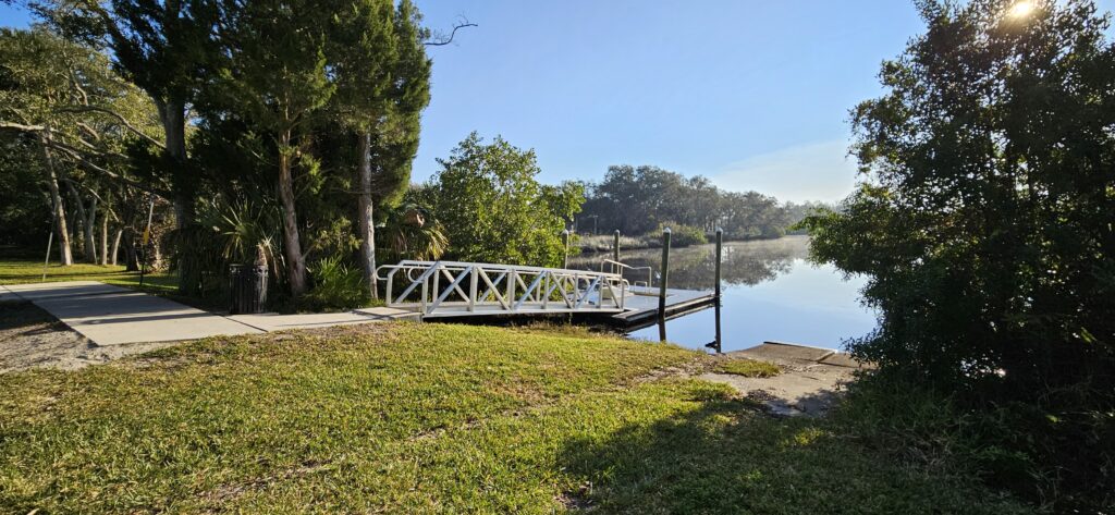 ADA accessible kayak launch