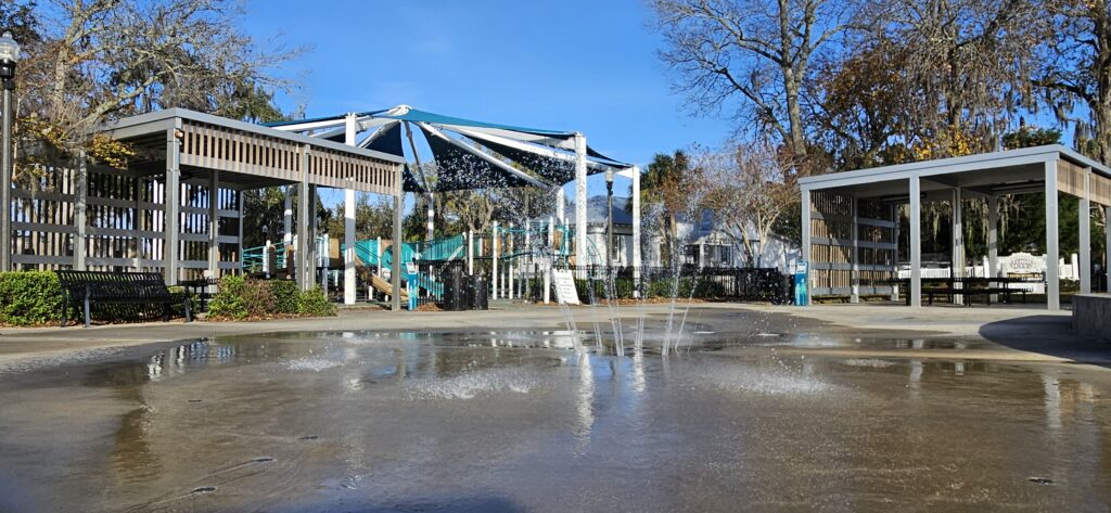 splash pad at sims park